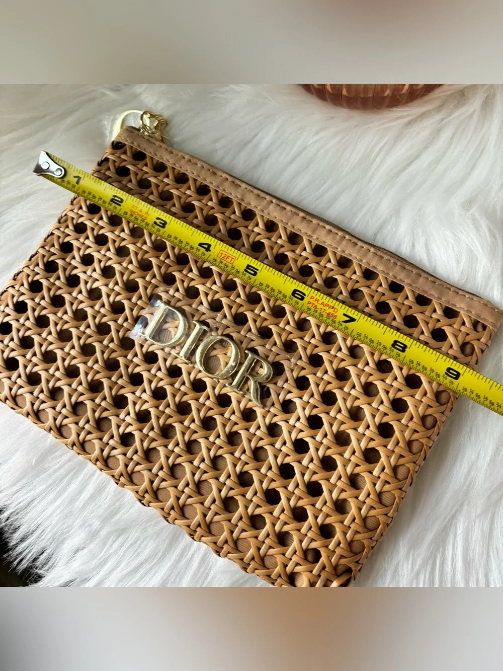 DIOR Beauty GWP Raffia Pouch 2026 Summer Rattan Cosmetic pouch beige New